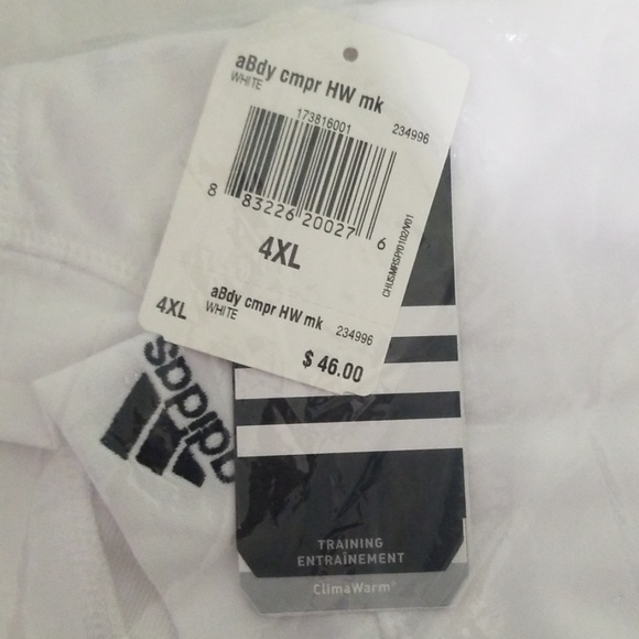 Men's Adidas Compression Top Long Sleeved 4XL NEW - Picture 2 of 4